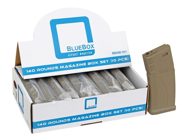 10vnt. dėtuvių  Mid-Cap 140 BBS M4/M16 BLUEBOX